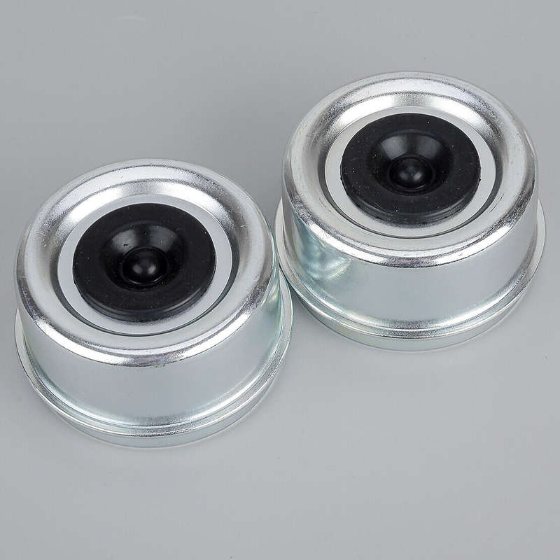 2x 1.98" Trailer Camper RV Camper Axle Dust Cap Grease Cover Extra Plug New