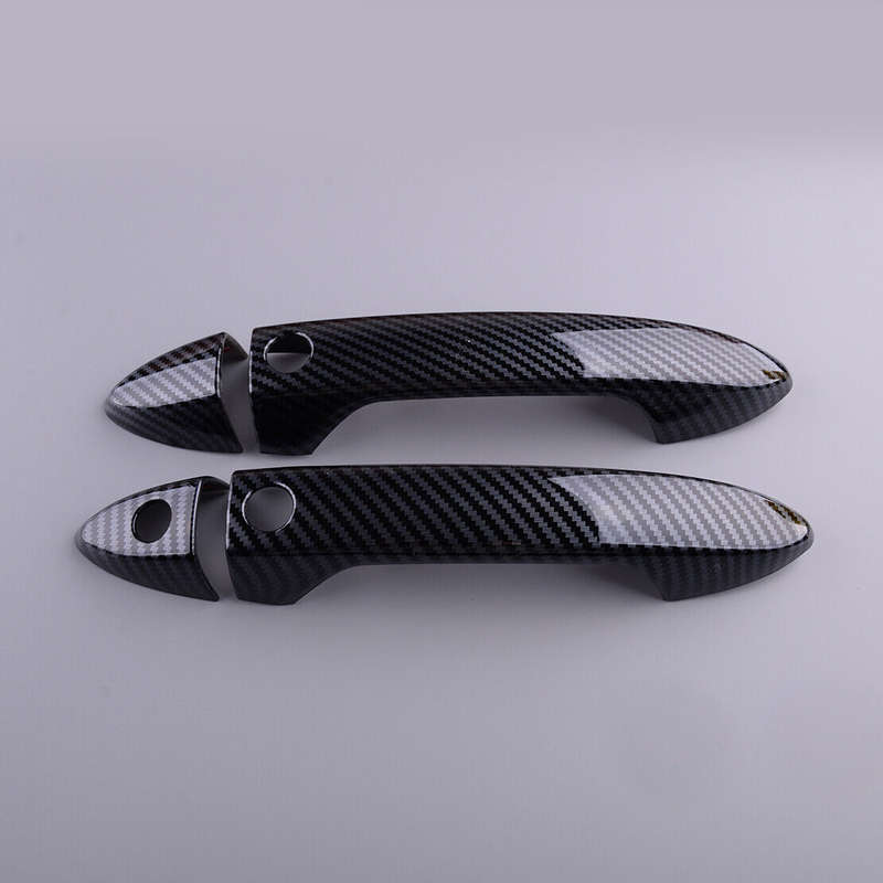 Carbon Fiber Look Exterior Side Door Handle Cover Trim 8pc Fit for Honda Accord
