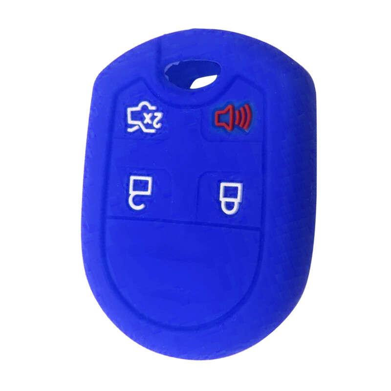 4-Button Silicone Key Cover Fob Case Fit For Ford Fiesta Flex Edge Explorer