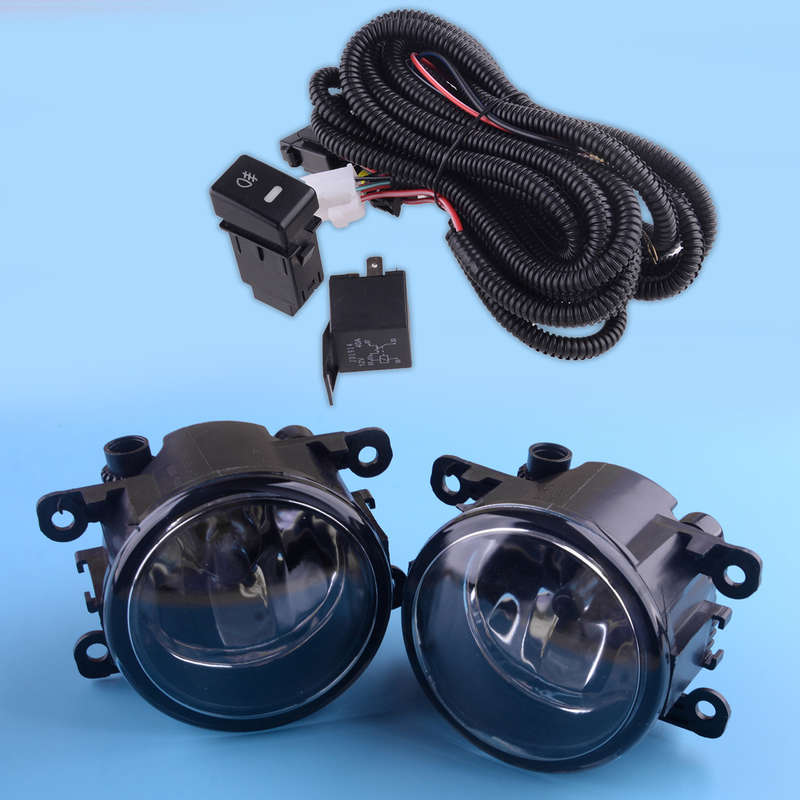 Clear Lens Pair Fog Light Lamp+Wiring+Sw