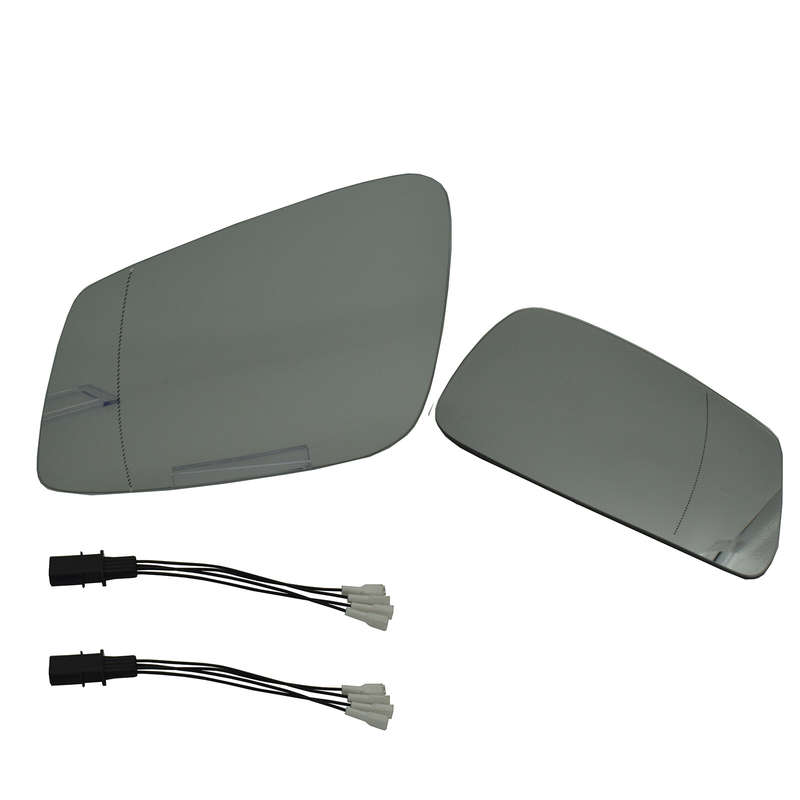 2X Mirror Glass Left Right Heated W/Wire 4Pins For BMW 5 6 7 E60 F10 F18 GT F07
