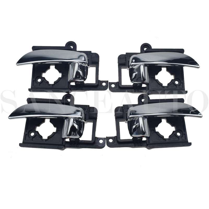 4x Front Rear LH RH Interior Door Handle For 07-10 Hyundai Elantra Sedan Chrome
