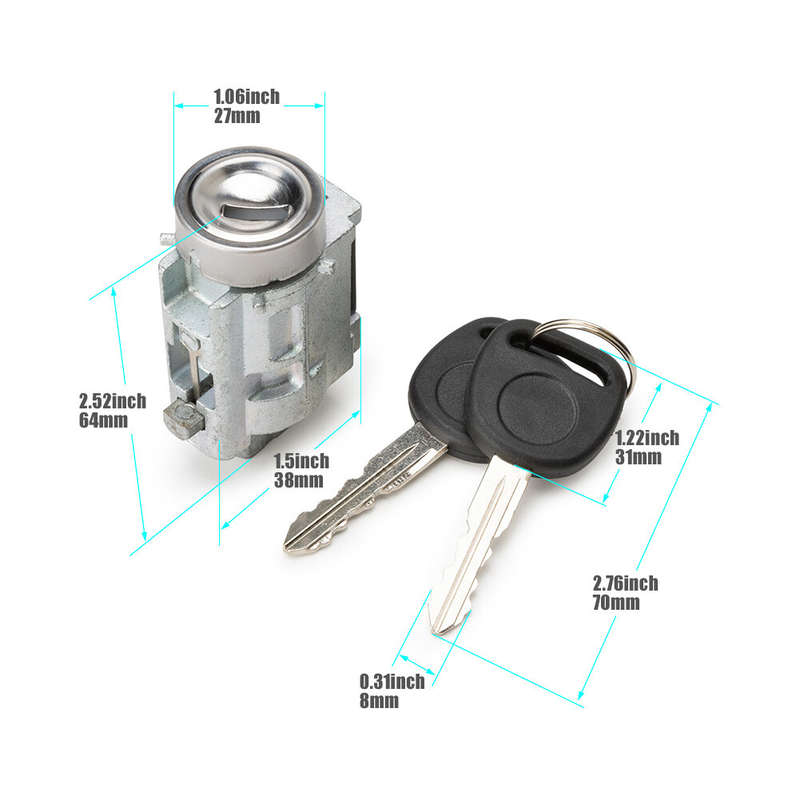 Ignition Lock Cylinder & Switch Key 12458191 22599340 For Chevy Impala Classic
