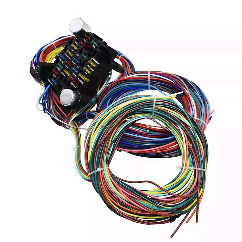 For Chevy for Ford Universal 21 Circuit Wiring Harness Rods Extra Long Wires