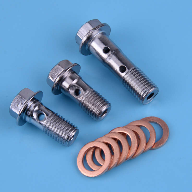 3Pcs/Stainless 10mm M10 x1.25 Brake Banjo Caliper Bolt Fit for Kawasaki Durable