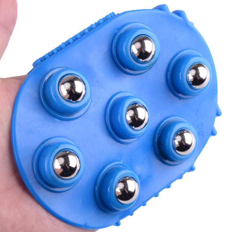 Roller Ball Body Massage Glove Anti-Cellulite Muscle Pain Relief Massager Random