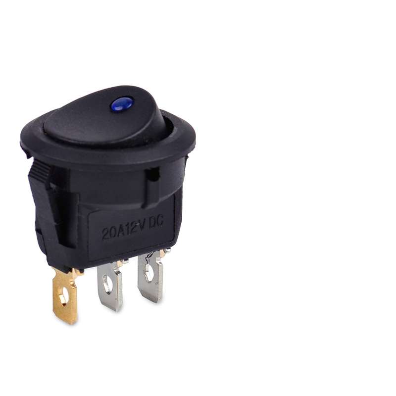 4pcs DC 12V Boat On/Off Round Dot LED Light Switch 3Pin Rocker Toggle SPST