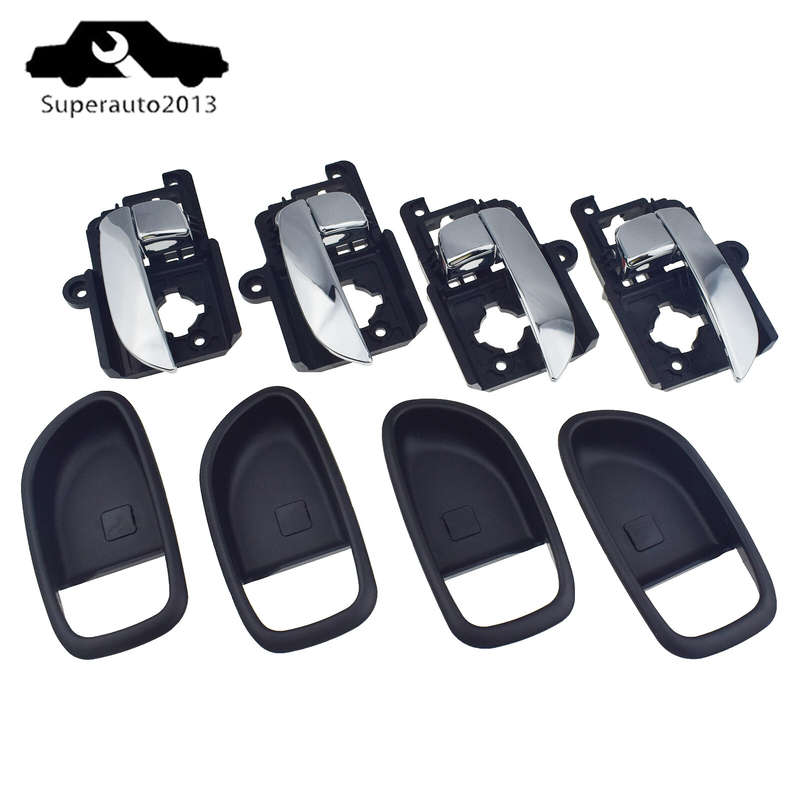8X Front Rear Left Right Inside Door Handle & Bezel For 2007-10 Hyundai Elantra