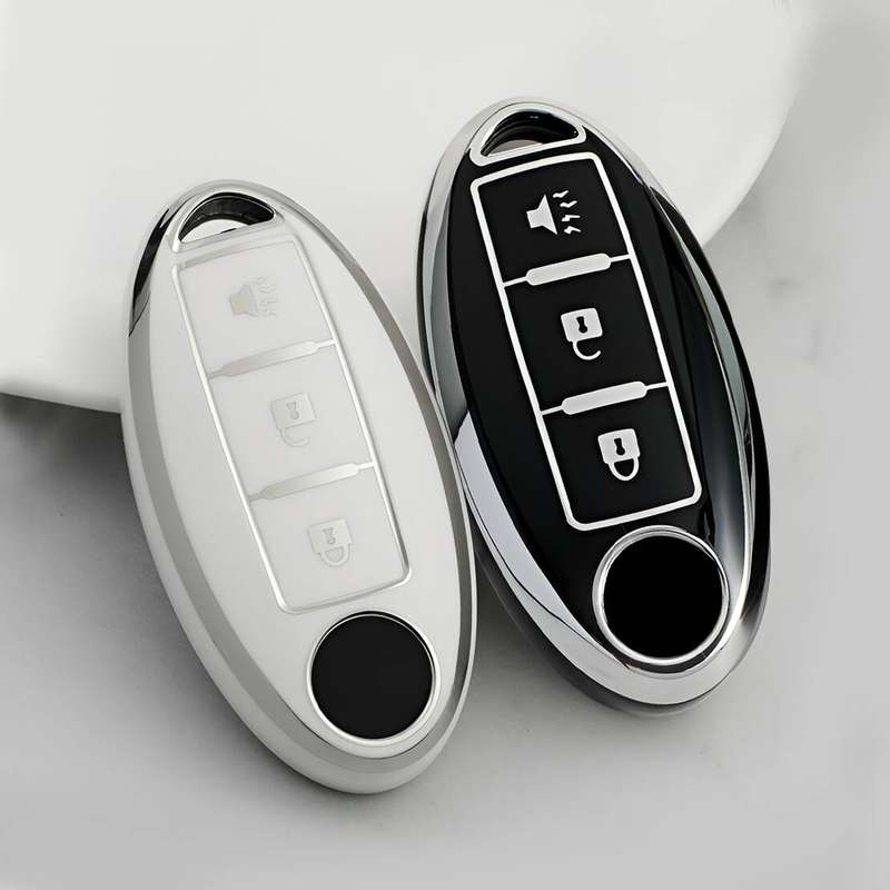 TPU 3 Buttons Remote Key Fob Case Cover Fit For Nissan Qashqai Leaf Juke Tiida