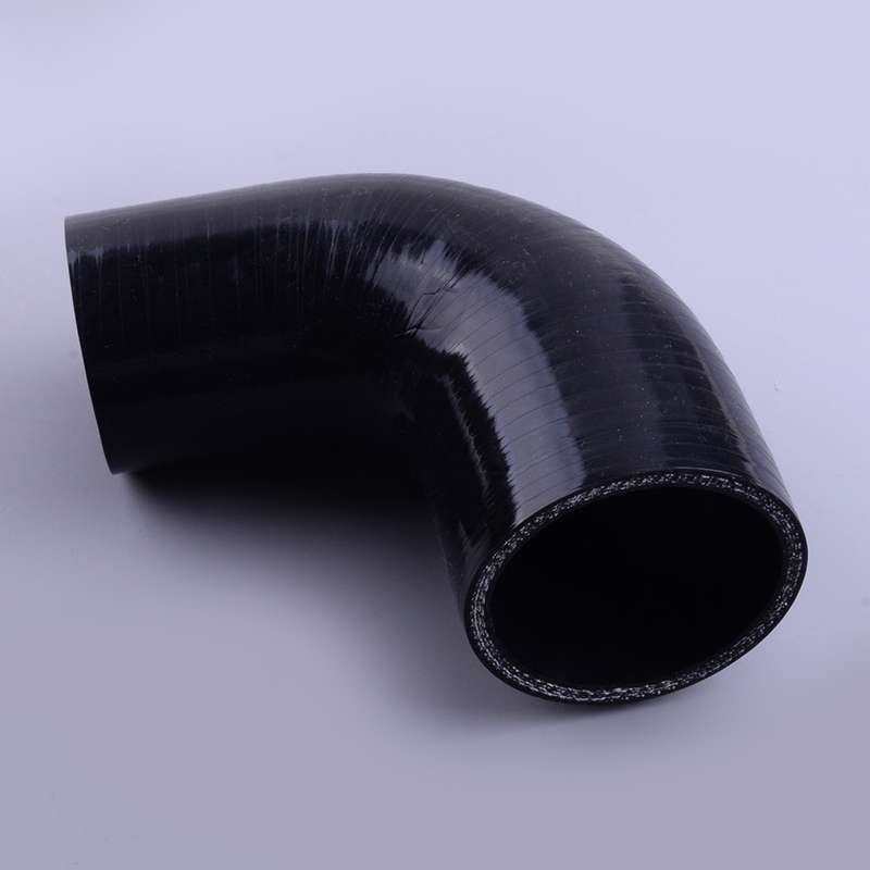 2'' To 2.5'' Silicone 90 Degree Elbow Reducer Coolant Hose Kit Black Car Hot