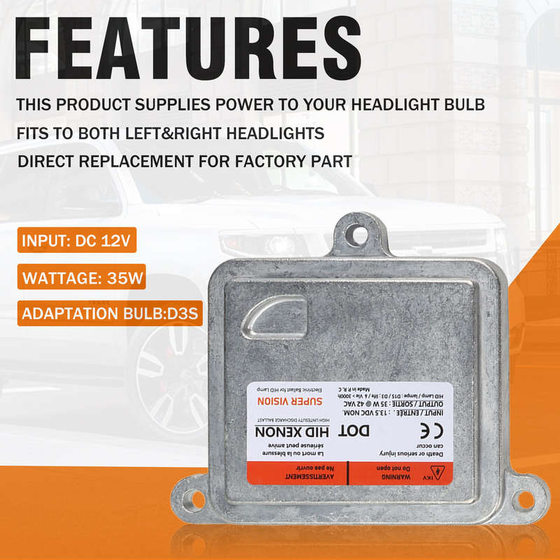 2 Xenon Ballast Unit+HID Bulb Wire for Chevy Blazer Impala Malibu Suburban Tahoe