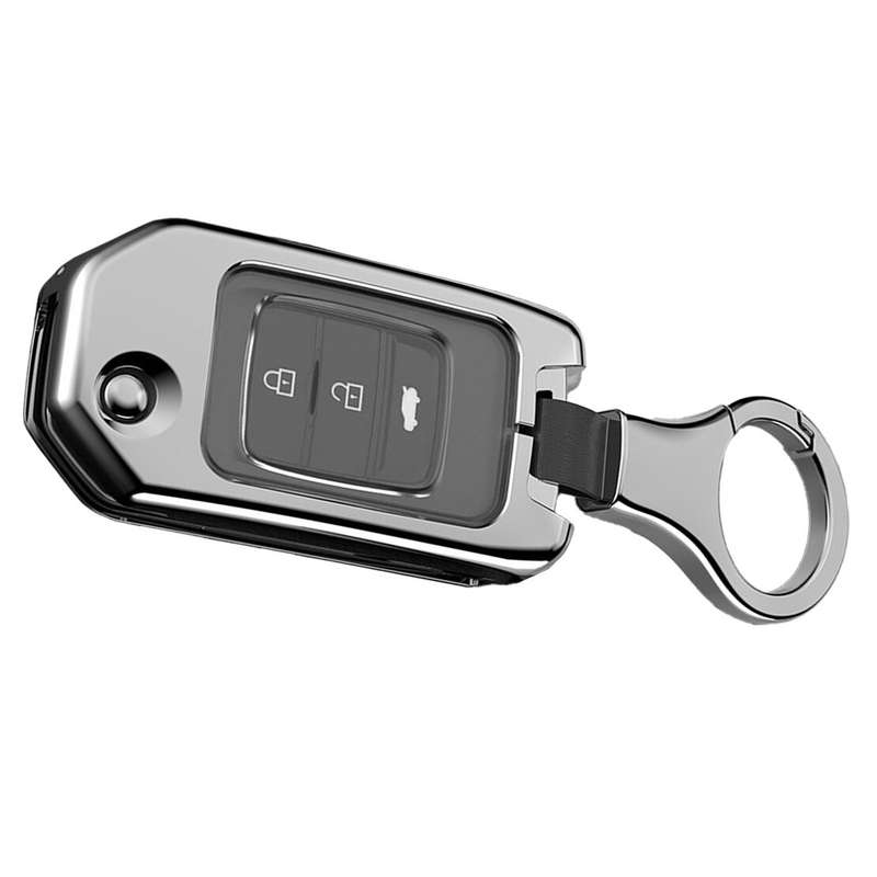 Silver TPU Car Smart Key Fob Cover Case Fit for Honda Civic CRV Odyssey