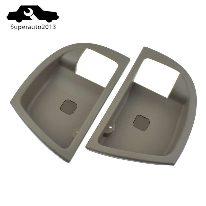 Pair New Left & Right Inside Door Handle Trim Beige For 2007-12 Hyundai Santa Fe
