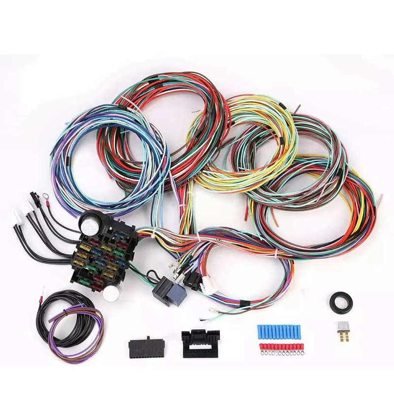 For Chevy for Ford Universal 21 Circuit Wiring Harness Rods Extra Long Wires