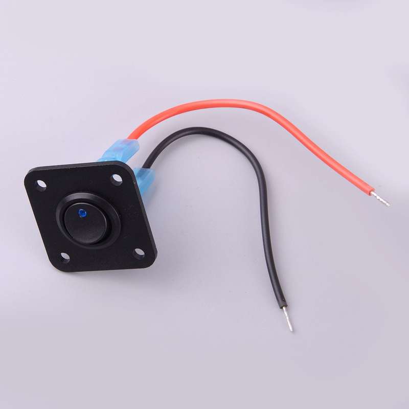 1 Gang Toggle Rocker Switch Panel Blue LED Light for Car Marine Boat Waterproof
