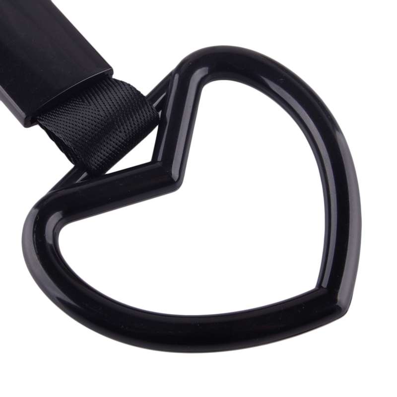 Black Heart Car Subway Ring Tow Hook Charm Drift Overhead Door Handle