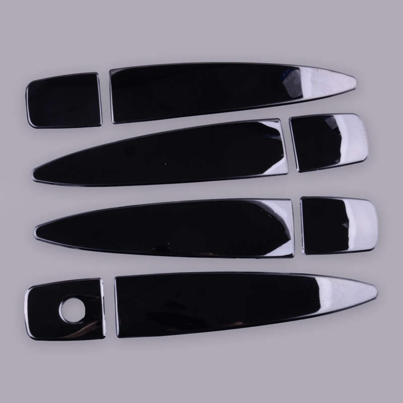 Gloss Black Door Handle Cover Covers Overlay Fit For Nissan Sentra 2013-2019
