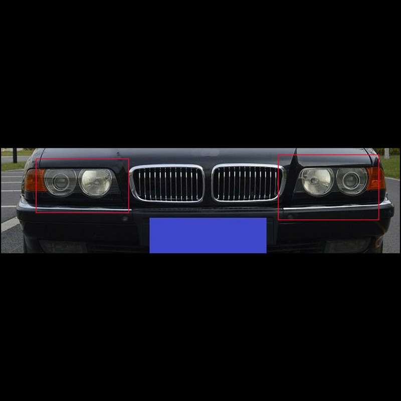 Left & Right Car Headlight Lens Covers Fit For BMW 7 Series E38 Facelift 99-01