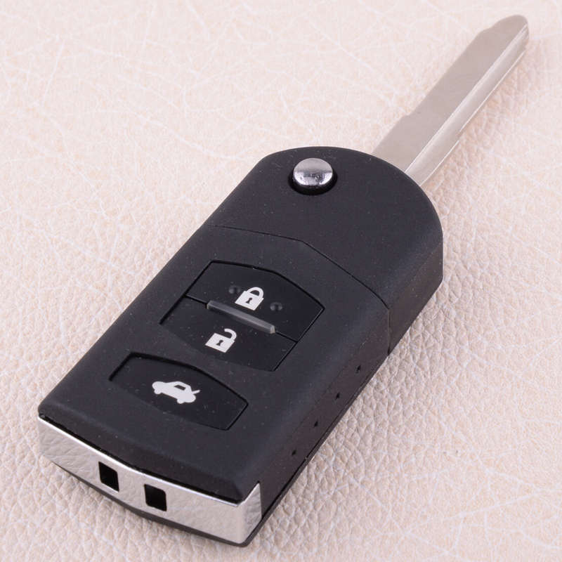 3 Buttons Flip Folding Remote Key Fob Shell Case Fit for MAZDA 2 3 5 6 RX-8 MX-5