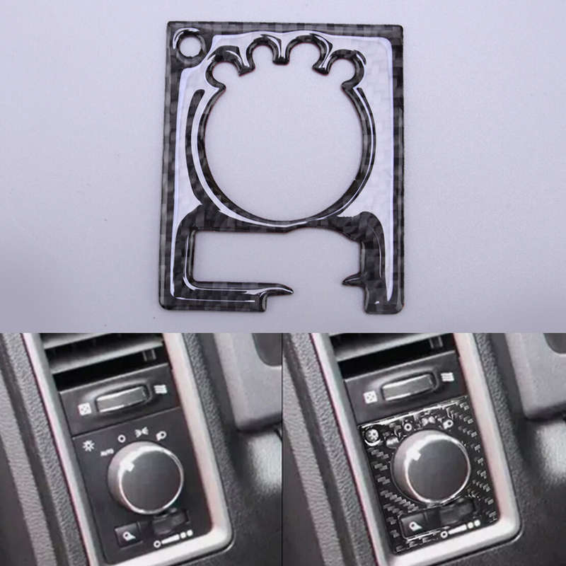 Carbon Fiber Interior Dim Light Control Cover Trim Fit for RAM 1500 13-18 Acc