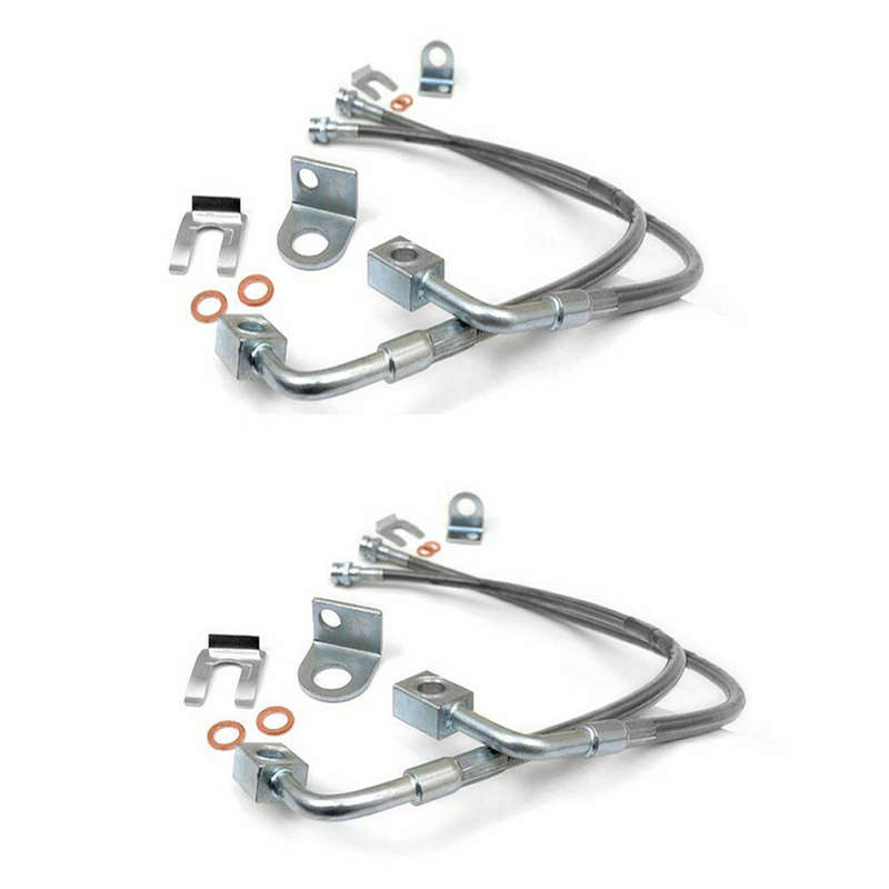 For Jeep Wrangler 2.0 3.6L 3.8L 2007-2018 Stainless Brake Lines Front&Rear 89716