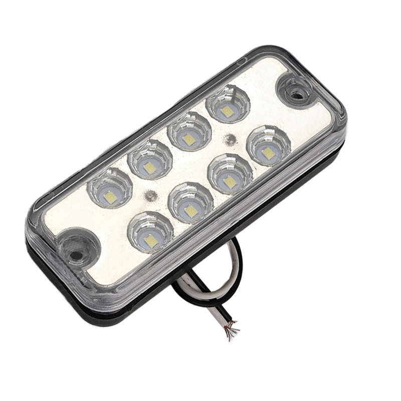 2 pcs 12V LED White Side Marker Lights Indicator Trailer for Truck Lorry Van Bus