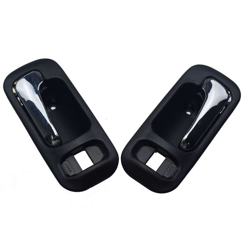 2PCS Chrome Black Inside Door Handles Front Left Right for 1997-2001 CRV Odyssey