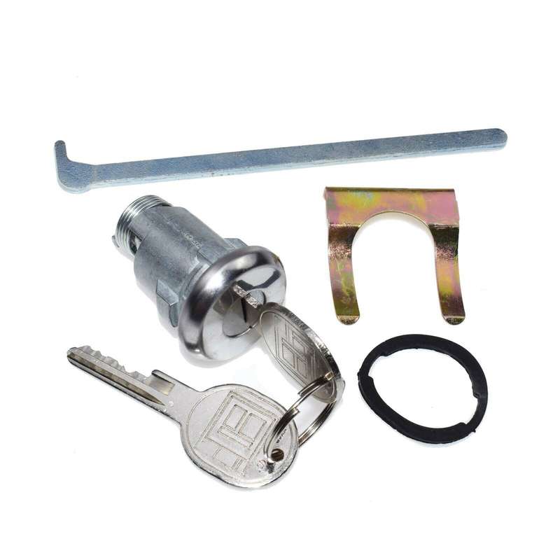 For 53-58 Chevy Corvette Passenger Car Trunk Lock Ribbed Cap Pear Head Key Set