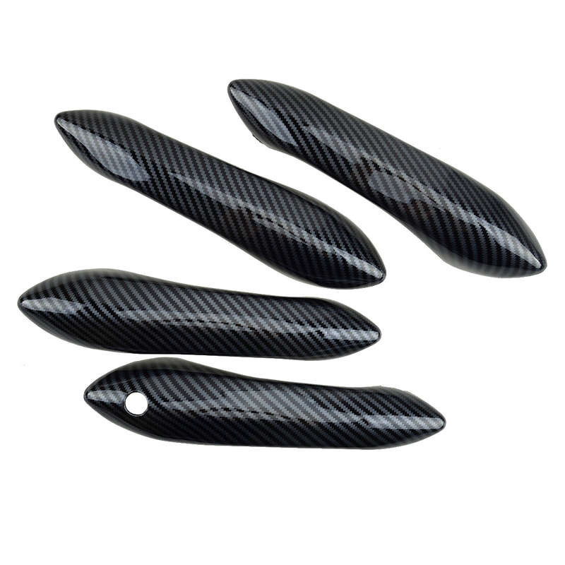 Carbon Fiber ABS Exterior Door Handle Cover Trim Fit For BMW 5 Series F10 11-16