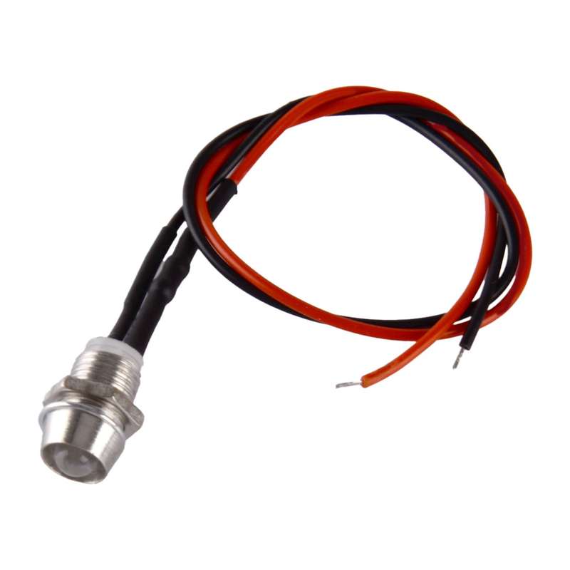 10x 8mm 12V Indicator Light LED Lamp Bulb Small Pilot Dash Panel For Car Boat