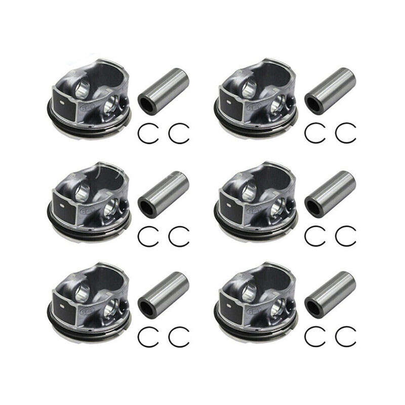 6Pcs Engine Pistons & Rings Set For Jaguar XE XF XJ Discovery Range Rover 3.0L
