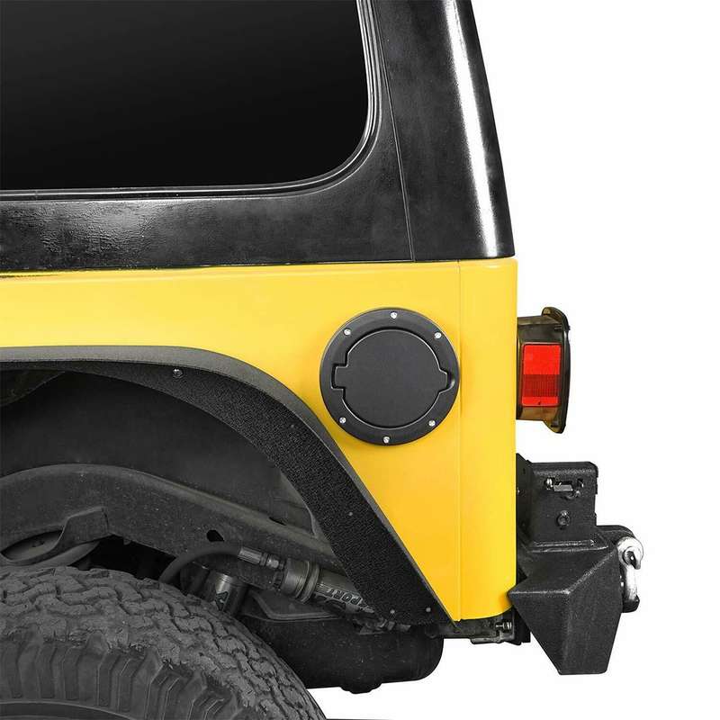 Door Fuel Filler Tank Cover Gas Cap Lid Fit For Jeep Wrangler TJ 1997-2006