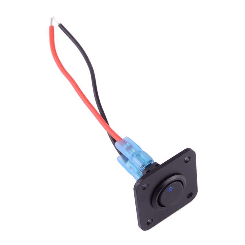 1 Gang Toggle Rocker Switch Panel Blue LED Light for Car Marine Boat Waterproof