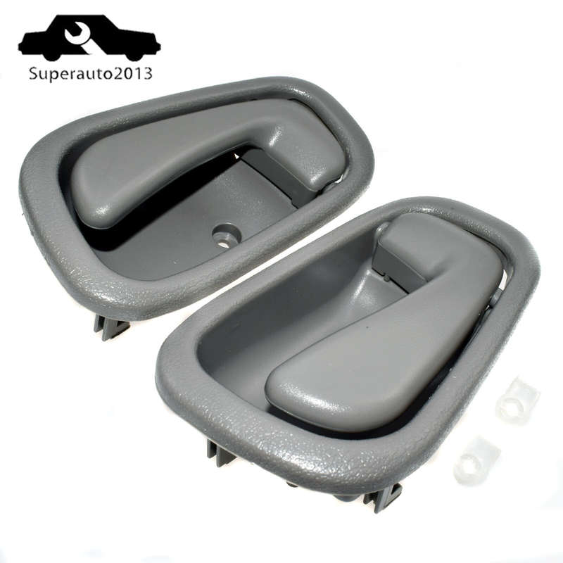 2PCS Inside Door Handles Front / Rear Left & Right Gray For Toyota Corolla 98-02