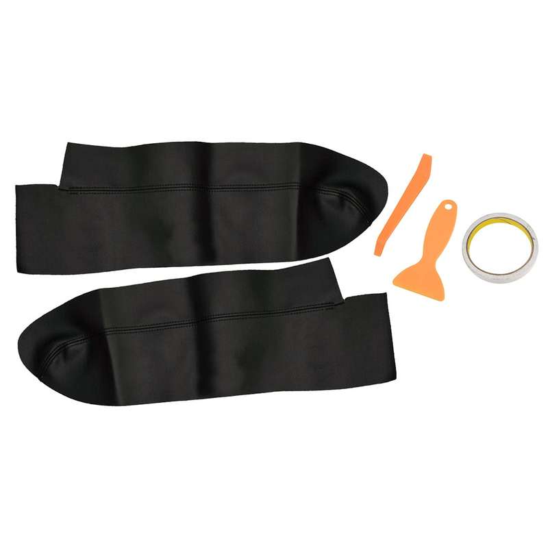 2pcs Black Front Door Panel Armrest Cover Skin Set Fit for Honda CRV 2007-2011