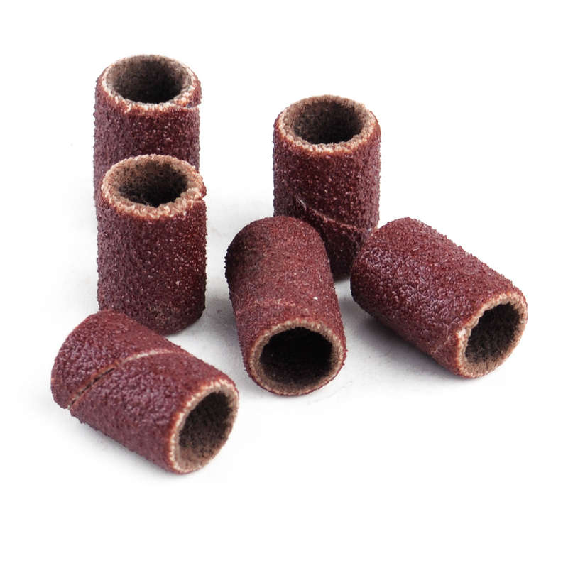 100x 1/4" 120 Grit Sanding Drum Bands with 2 Rubber Mandrel Fit for Rotary Tools