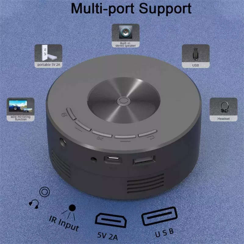 Mini Projector LED 1080P HD Home Cinema Portable Home Movie Projector