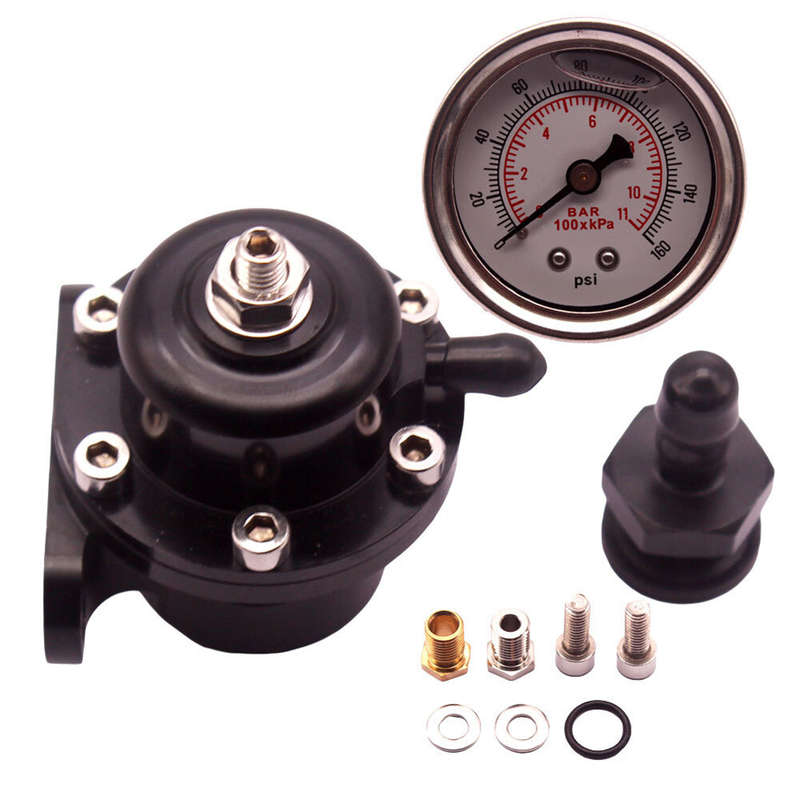 For Honda B16 B18 B17 B20 Si LS GSR D16 Racing FPR+Fuel Pressure Regulator Gauge