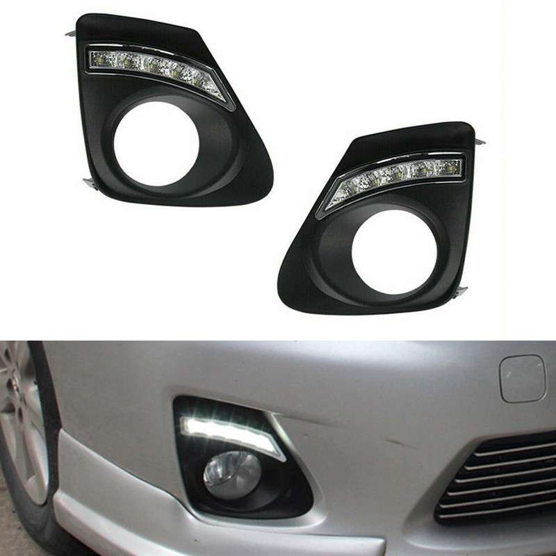 2pcs LED Daytime Running Light DRL Fog Lamp Signal Fit For Toyota Corolla Altis