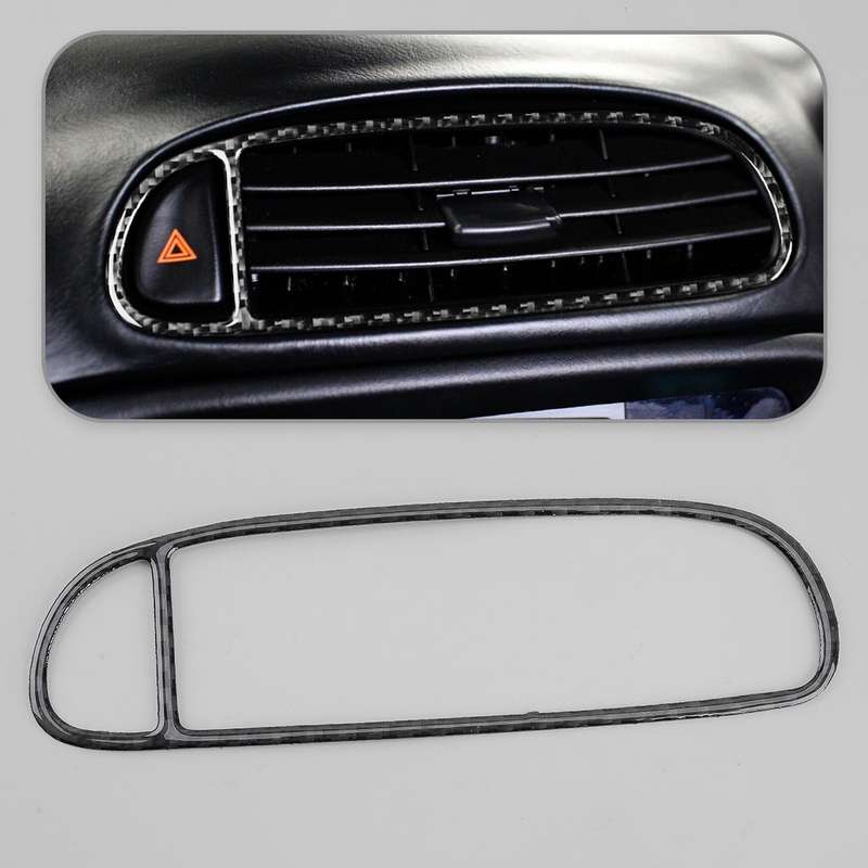 Carbon Fiber Dashboard Air Vent Outlet Trim Fit For Chevy Corvette C5 1998-2004