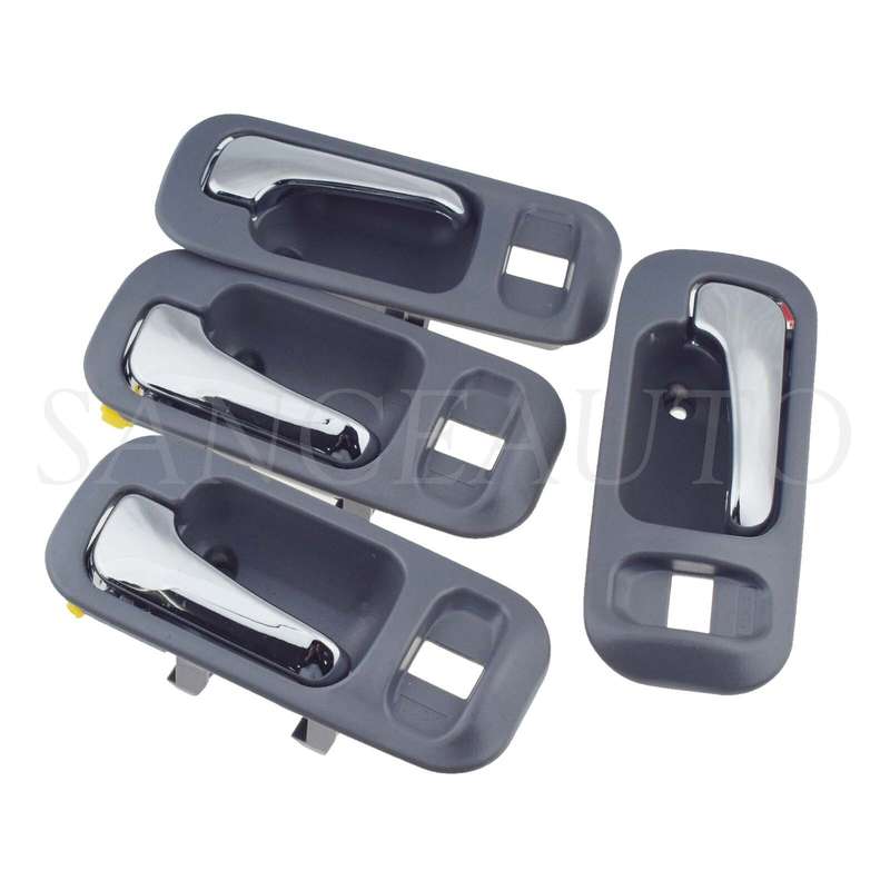 4PCS Inside Interior Door Handles Set Grey Gray CHROME for 1997-2001 Honda CRV