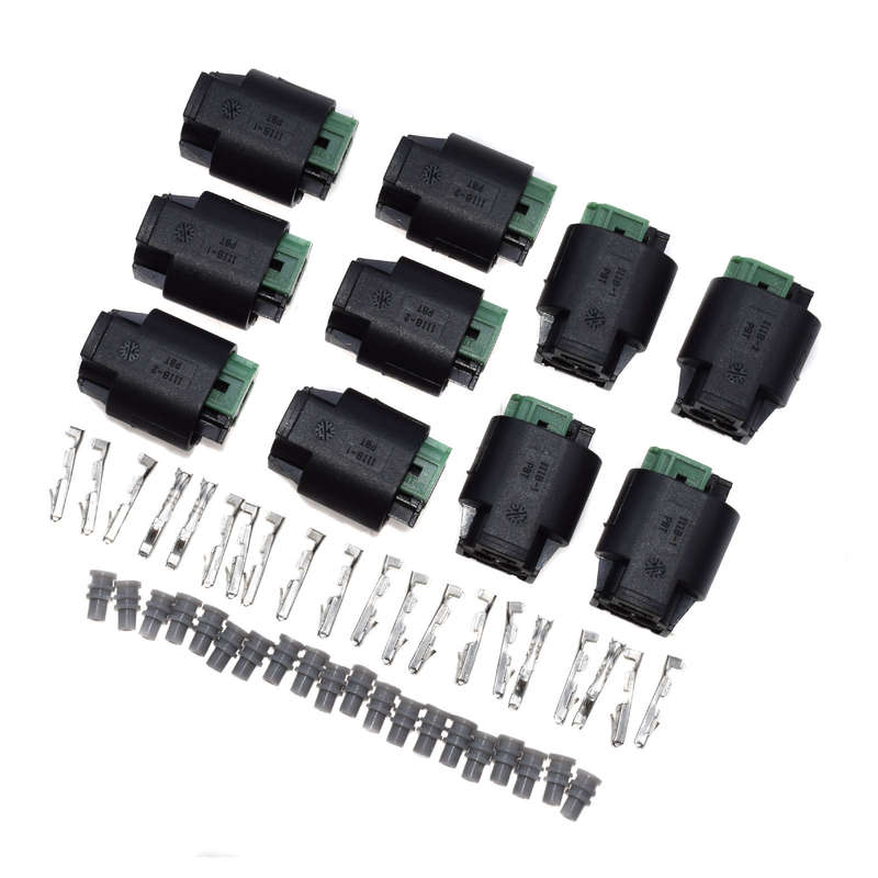 New Set 10PCS Temperature Sensor 2 Pin Connectors 968405-1 For BMW 3 5 7 Series