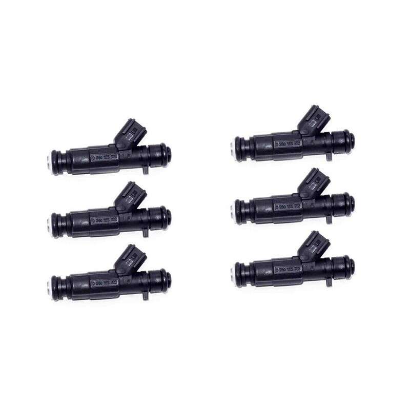 6Pcs 0280155923 Fits 1999-2004 4.0 Cherokee 4-Hole Upgrade Fuel Injectors