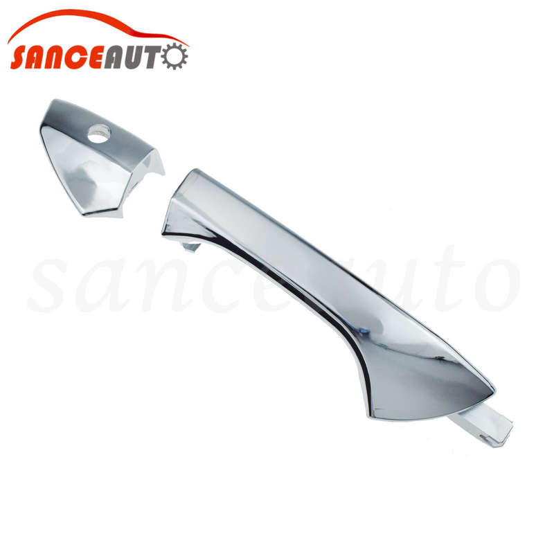 Front Left Exterior Door Handle For 2008-2012 Honda Accord Chrome Coupe Sedan