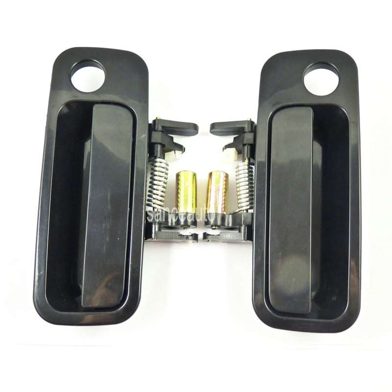 Set 4Pcs Front Black Outside Gray Inside Door Handles for Toyota Camry 1997-2001