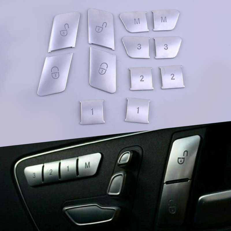 Door Lock Seat Button Cover Fit For Benz C-Class W204 2008-13 E-Class W212 10-15