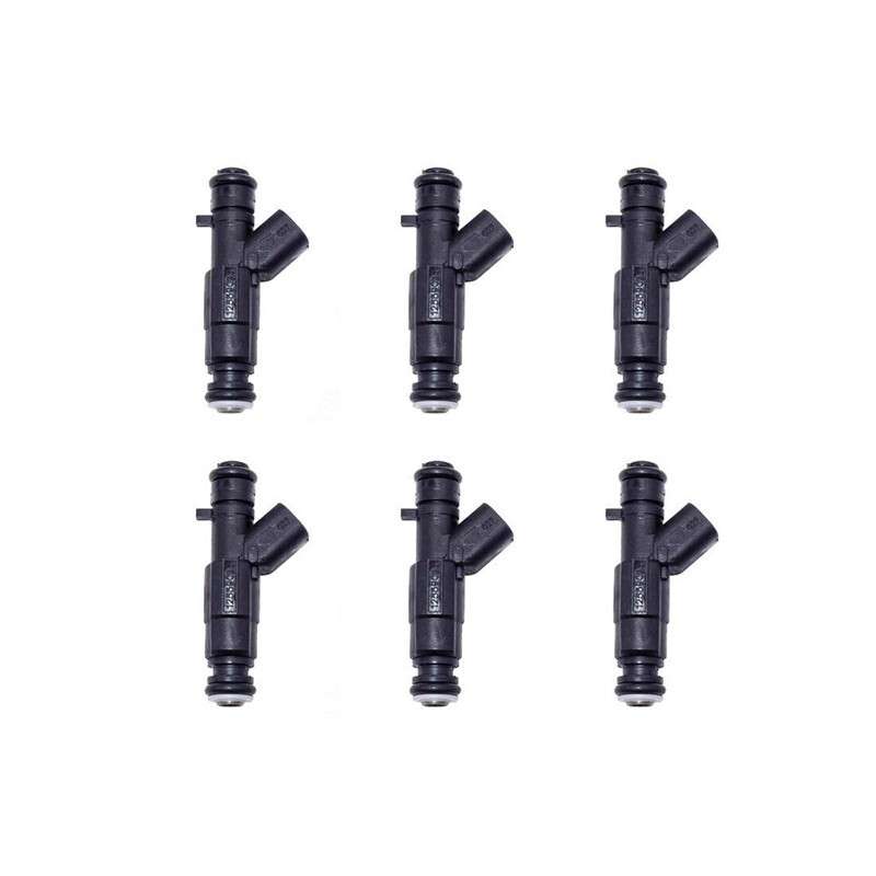 6Pcs 0280155923 Fits 1999-2004 4.0 Cherokee 4-Hole Upgrade Fuel Injectors