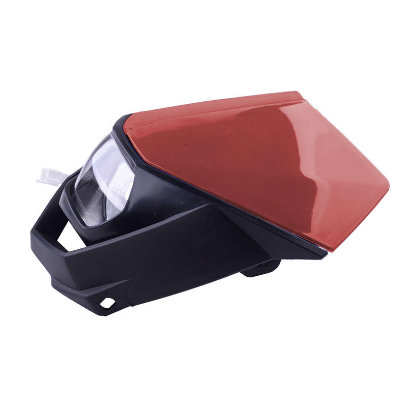 Red & Black Motorcycle Dirt Bike Front Headlight With Fairing H4 12V New
