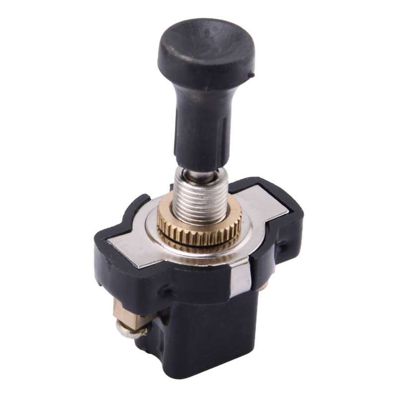 8mm/0.31" Thread Mount Electrical Vehicle Auto On-Off Push-Pull Switch 12V