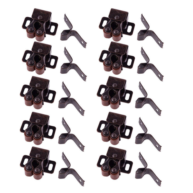 10x Double Roller Cabinet Lock Latch fit for RV Camper Cupboard Furniture Door